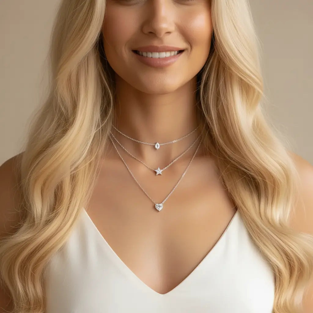 AURORA silberfarben Glanz, der bleibt – die zarte Halskette für jeden Moment