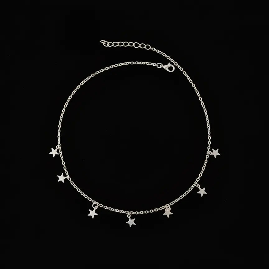 Sternen-Choker – zarte Kette mit tanzenden Mini-Sternen