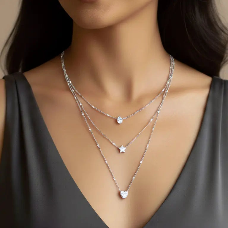 AURORA silberfarben Glanz, der bleibt – die zarte Halskette für jeden Moment