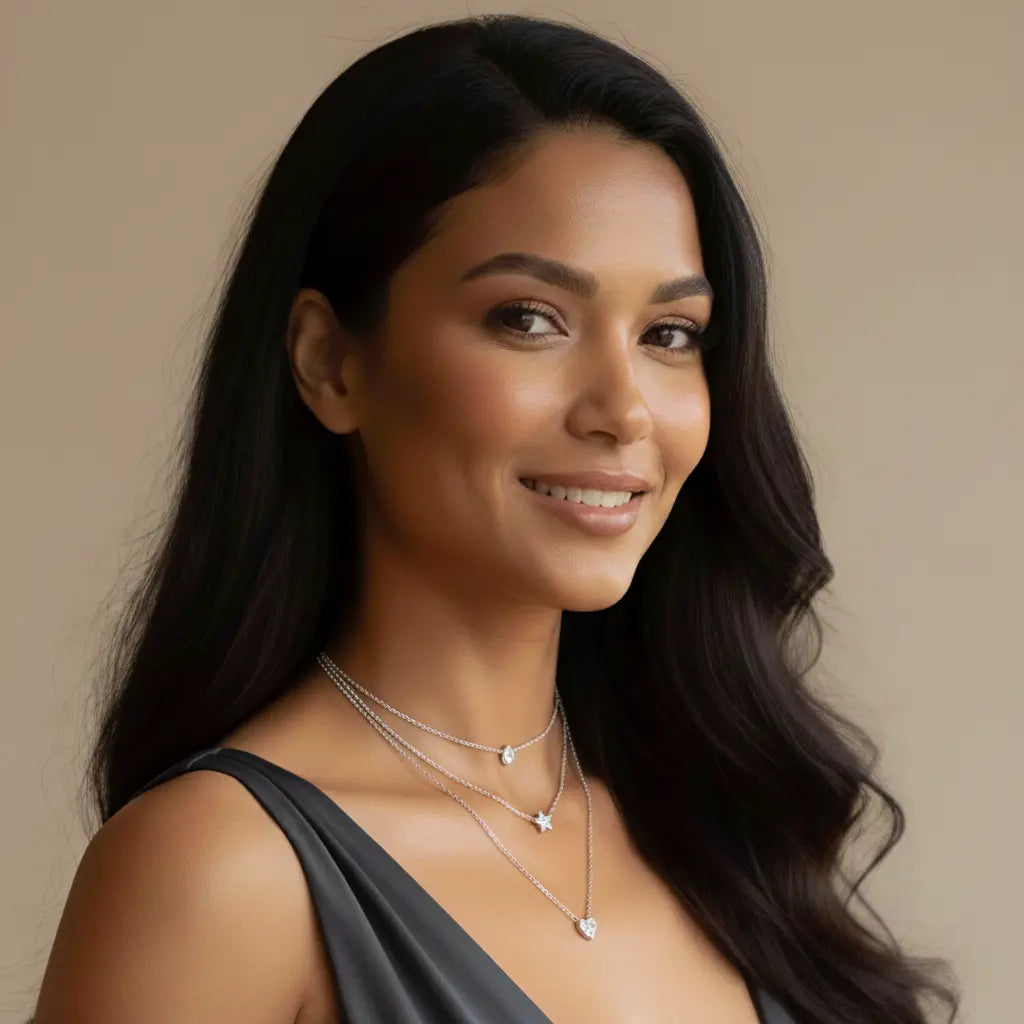 AURORA silberfarben Glanz, der bleibt – die zarte Halskette für jeden Moment