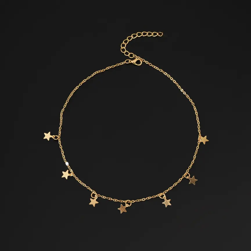 Sternen-Choker – zarte Kette mit tanzenden Mini-Sternen